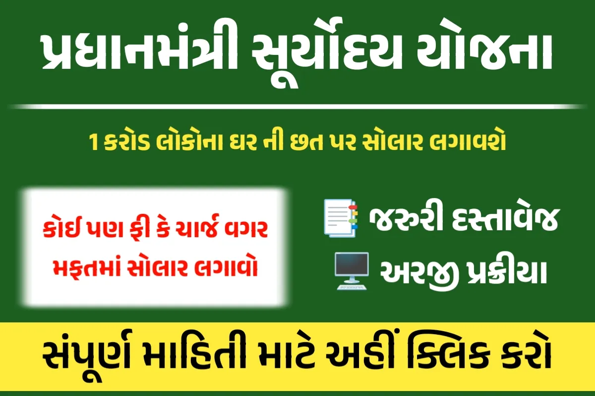 પ્રધાનમંત્રી સૂર્યોદય યોજના Pradhan Mantri Suryoday Yojana